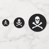 Pirate Party (Skull en Crossbones) (Jolly Roger) Confetti (Achterkanten)