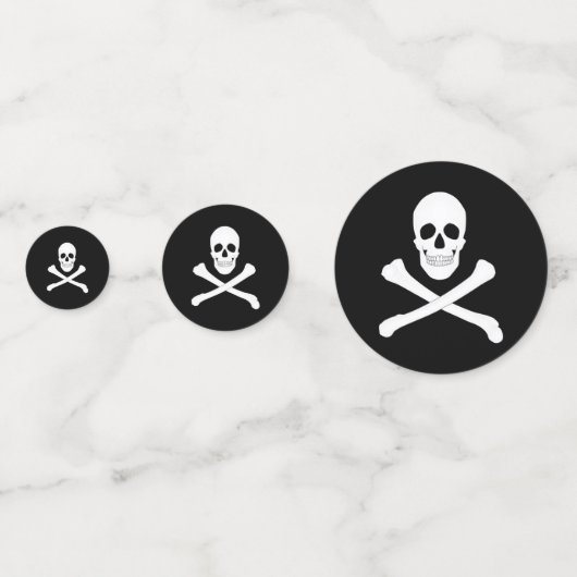 Pirate Party (Skull en Crossbones) (Jolly Roger) Confetti (Achterkanten)