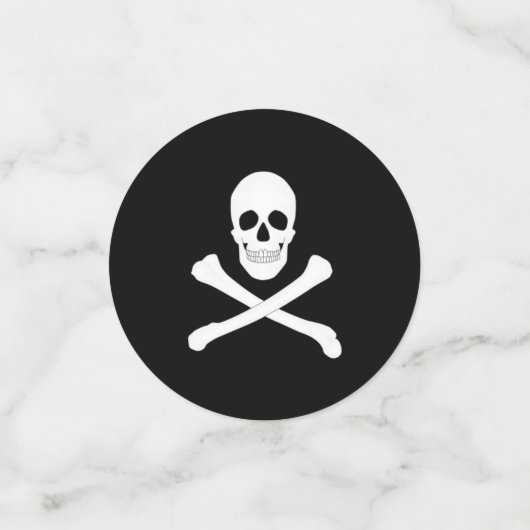 Pirate Party (Skull en Crossbones) (Jolly Roger) Confetti (Kleine voorkant)