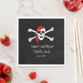 Pirate Party Skull en Crossbones Paper Napkins Servet (Insitu)