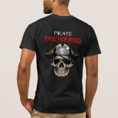 Pirate Party Volwassen SCHEDEL BROEDERSCHAP T-shir T-shirt (Achterkant)