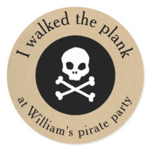 Pirate party wandelt de plank sticker