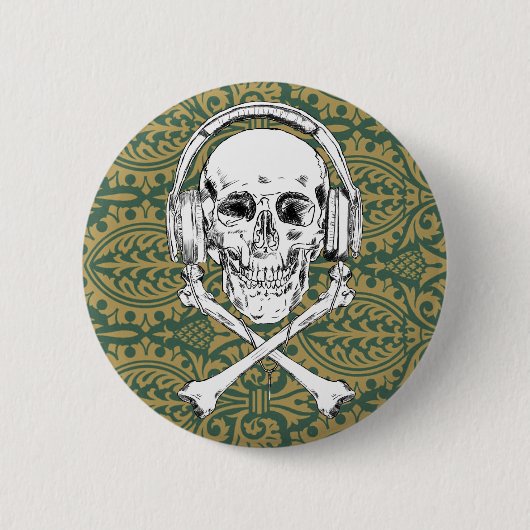 Pirate Pattern Ronde Button 5,7 Cm (Voorkant)