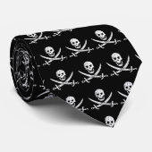 Pirate Pattern Stropdas (Opgerold)