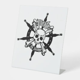 Pirate Pedestal Sign Reclamebord Met Voetstuk