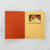 Pirate Peep Halloween-kaart Kaart (Binnen)