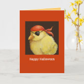 Pirate Peep Halloween-kaart Kaart (Gele Bloem)