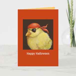 Pirate Peep Halloween-kaart Kaart