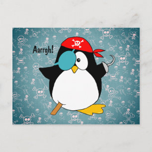 Pirate Penguin Briefkaart