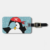 Pirate Penguin Persoonlijk Bagagelabel (Voorkant horizontaal)