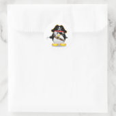 Pirate Penguin Ronde Sticker (Tas)