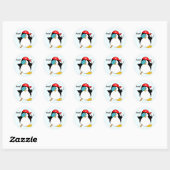 Pirate Penguin Ronde Sticker (Vel)
