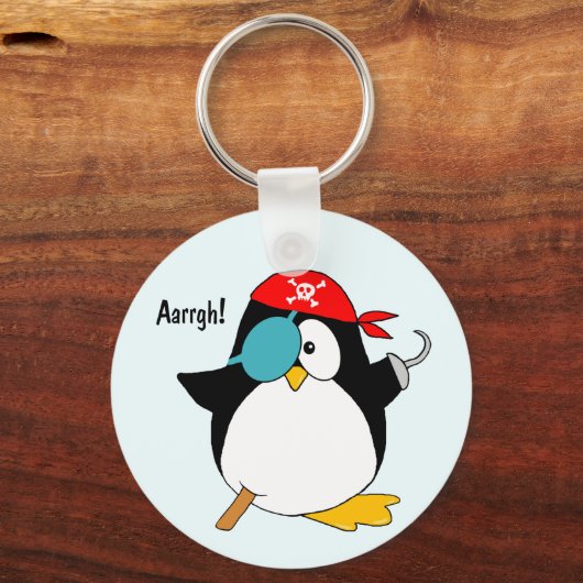 Pirate Penguin Sleutelhanger (Achterkant)