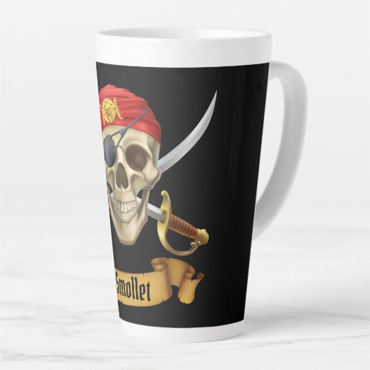 Pirate personaliseren latte mok (Rechterhoek)