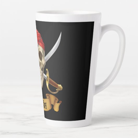 Pirate personaliseren latte mok (Rechts)