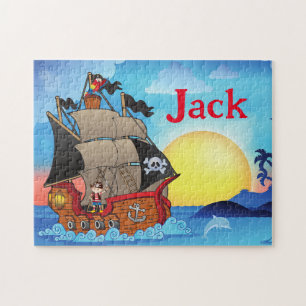 Pirate personnalisé Navire Nom d'enfant Puzzle