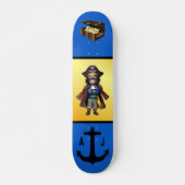 Pirate personnalisé Trésor & Ancre Skateboard (Devant)
