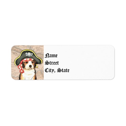 Pirate Pet Beagle Etiket (Voorkant)