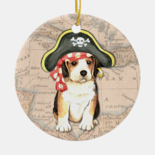 Pirate Pet Beagle Keramisch Ornament