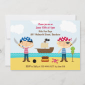 Pirate Photo Anniversaire Invitation (Dos)