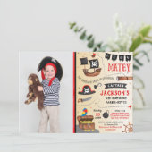  Pirate Photo invitations à la fête d'anniversaire (Debout devant)