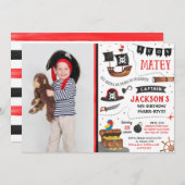  Pirate Photo invitations à la fête d'anniversaire (Devant / Derrière)