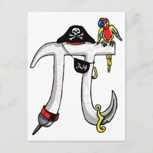 Pirate Pi Day Gear Briefkaart