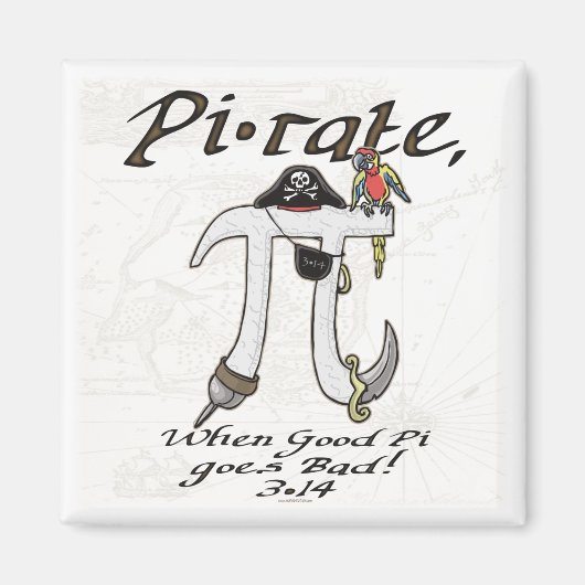 Pirate Pi Day Gear Magneet (Voorkant)
