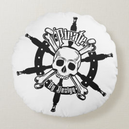 Pirate Pillow Round Rond Kussen