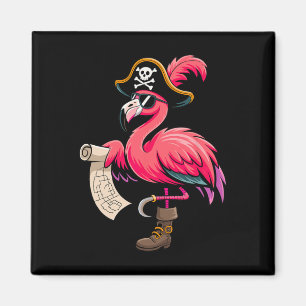 Pirate Pink Flamingo Grappig Halloween Party Kostu Magneet