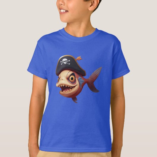 Pirate Piranha T-shirt (Voorkant)