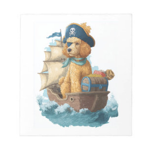 Pirate Poodle � Grappige Zee Hond Notitieblok
