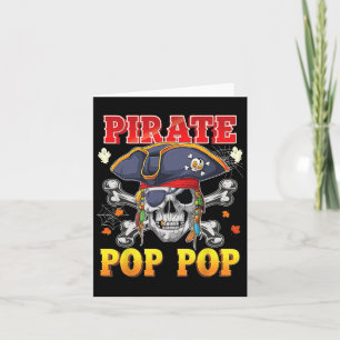 Pirate Pop-pop schedel Crossbones Halloween Kostuu Kaart