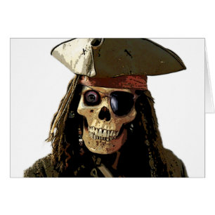 Pirate Posterized skull face