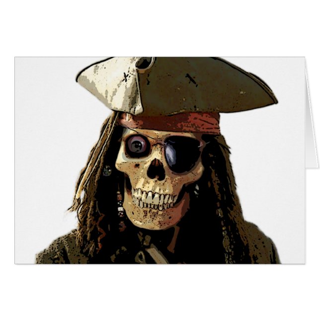 Pirate Posterized skull face (Voorkant Horizontaal)
