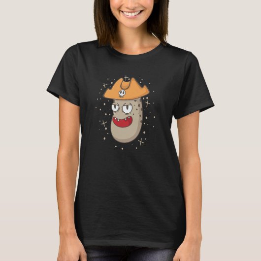 Pirate Potato with Pirate Hat T-shirt (Voorkant)