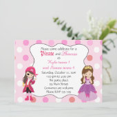 Pirate Princess Girl Birthday Party Invitation (Debout devant)