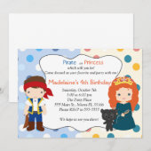 Pirate Princess Invitation Anniversaire de enfant (Devant / Derrière)