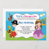 Pirate Princess Invitation Boy Birthday Party (Devant / Derrière)