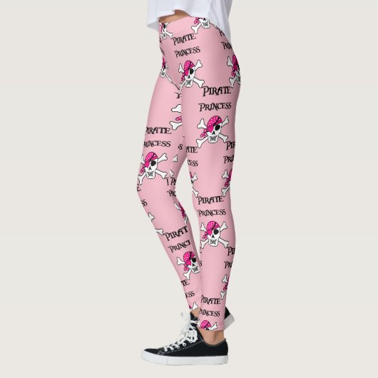 Pirate Princess met roze schedel Leggings (Links)