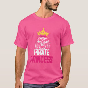 Pirate Princess Pirate Skull Kostuum Kruisbeendere T-shirt