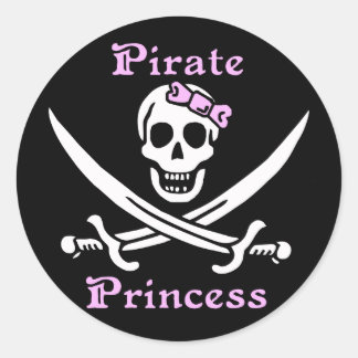 Pirate Princess sticker - vel van 20