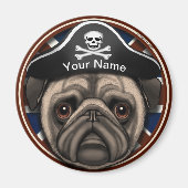 Pirate Pug Magneet (Voorkant)