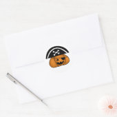Pirate Pumpkin Ronde Sticker (Envelop)