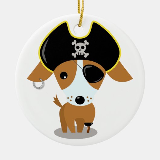 Pirate Puppy Keramisch Ornament (Voorkant)