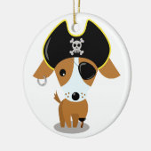 Pirate Puppy Keramisch Ornament (Links)
