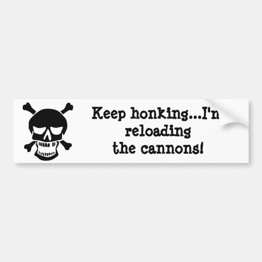 Pirate Reloading the Cannons Bumpersticker (Voorkant)