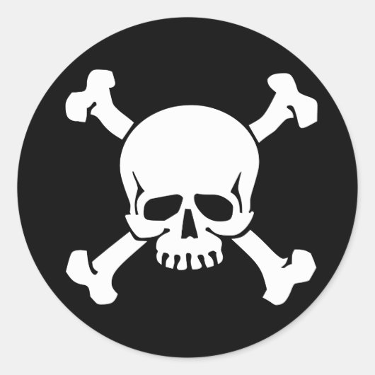 Pirate Ronde Sticker (Voorkant)