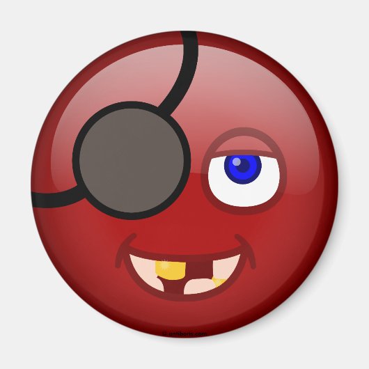 Pirate rood magneet (Voorkant)