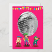 Pirate rose Anniversaire fête Invitation personnal (Dos)